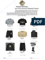 All Proceeds Support The ST Anthony's Baseball Program: Parent Apparel