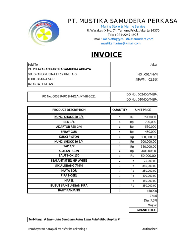Contoh Invoice | PDF