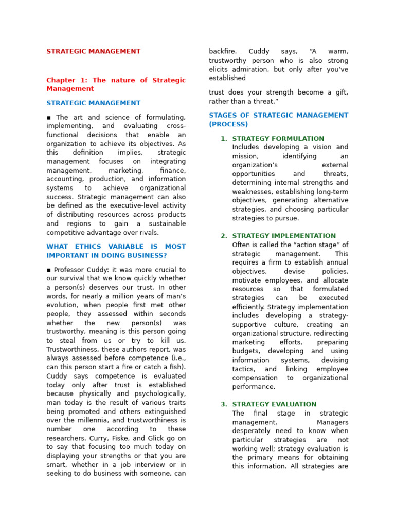 Understanding Strategic Management Basics | PDF | Strategic Management ...