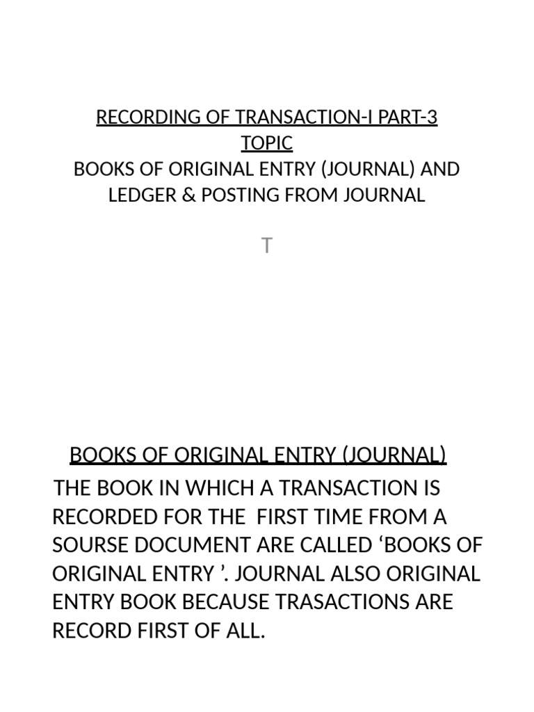 Journal and Ledger Posting Guide | PDF | Debits And Credits | Financial ...