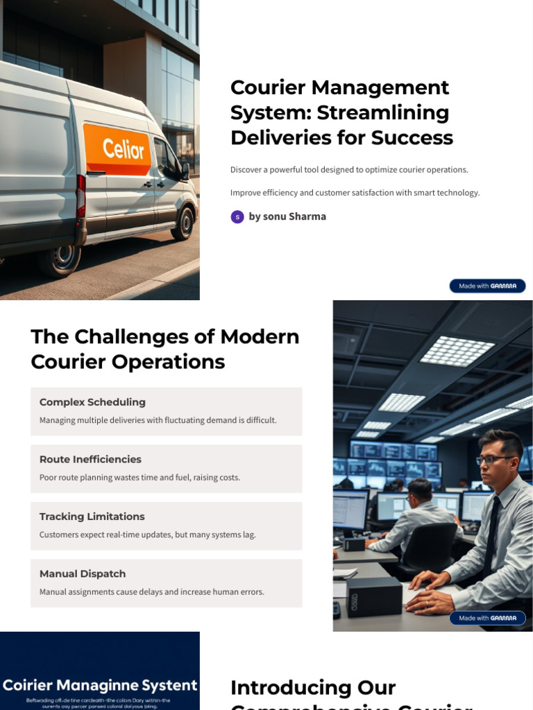 Courier Management System Streamlining Deliveries For Success | PDF ...