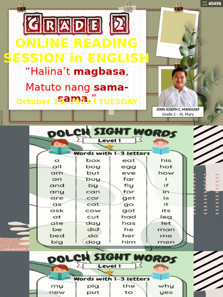 Online English Reading Session | PDF