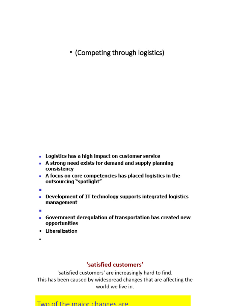 Day-2-Logistics Training-2-Competing Through Logistics | PDF | Supply ...