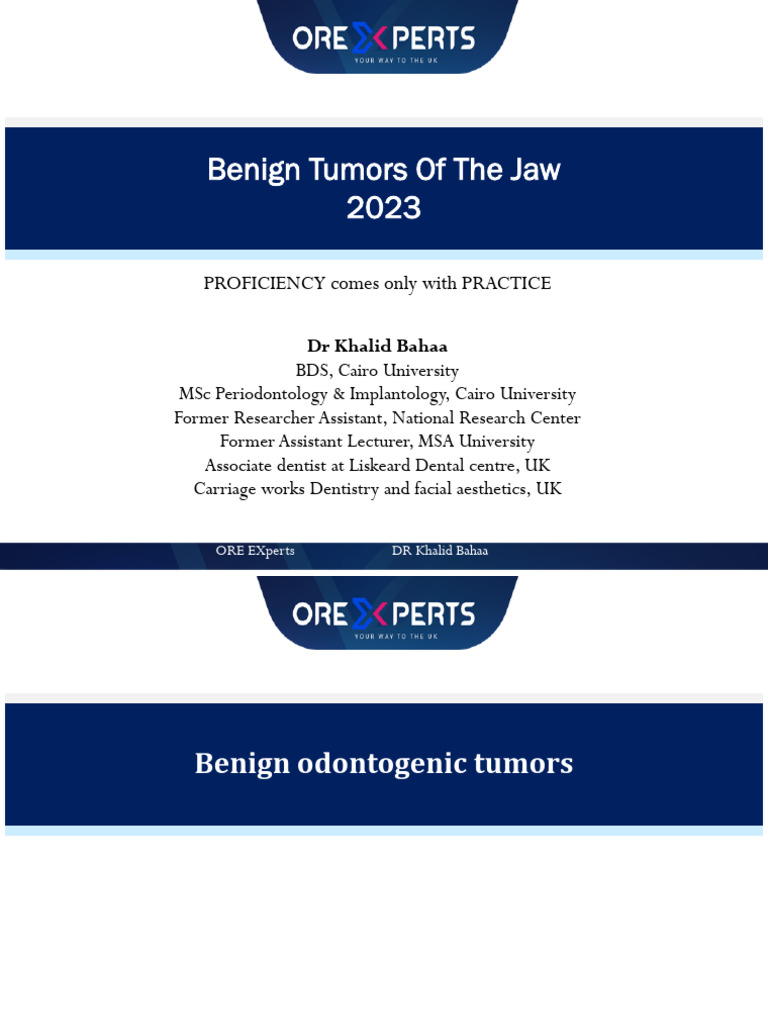 Benign Tumors in Dentistry | PDF | Diseases And Disorders | Neoplasms