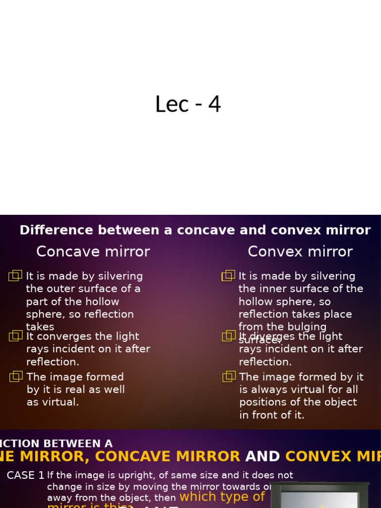 CHP - 10 - Light - Reflection and Refraction (Lec-4) | PDF | Mirror ...