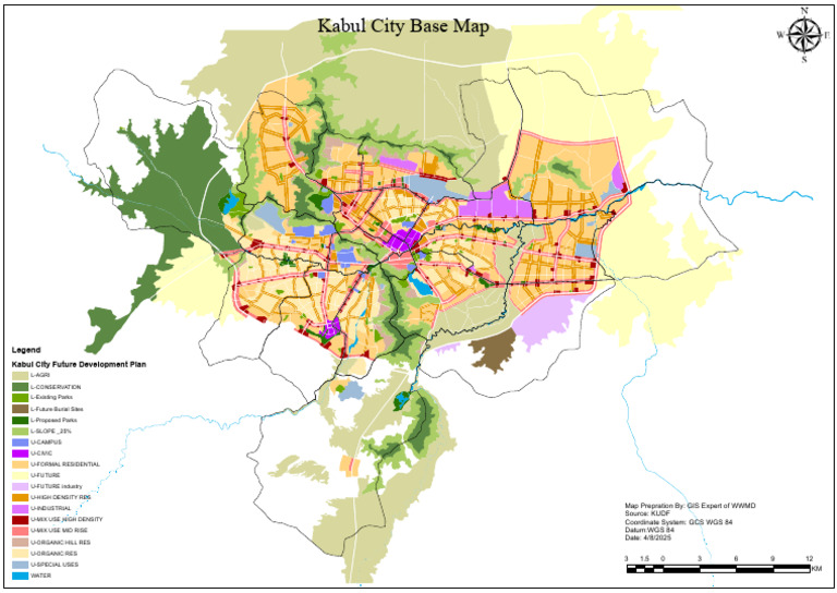 Kabul City Master Plan Map 2025 | PDF