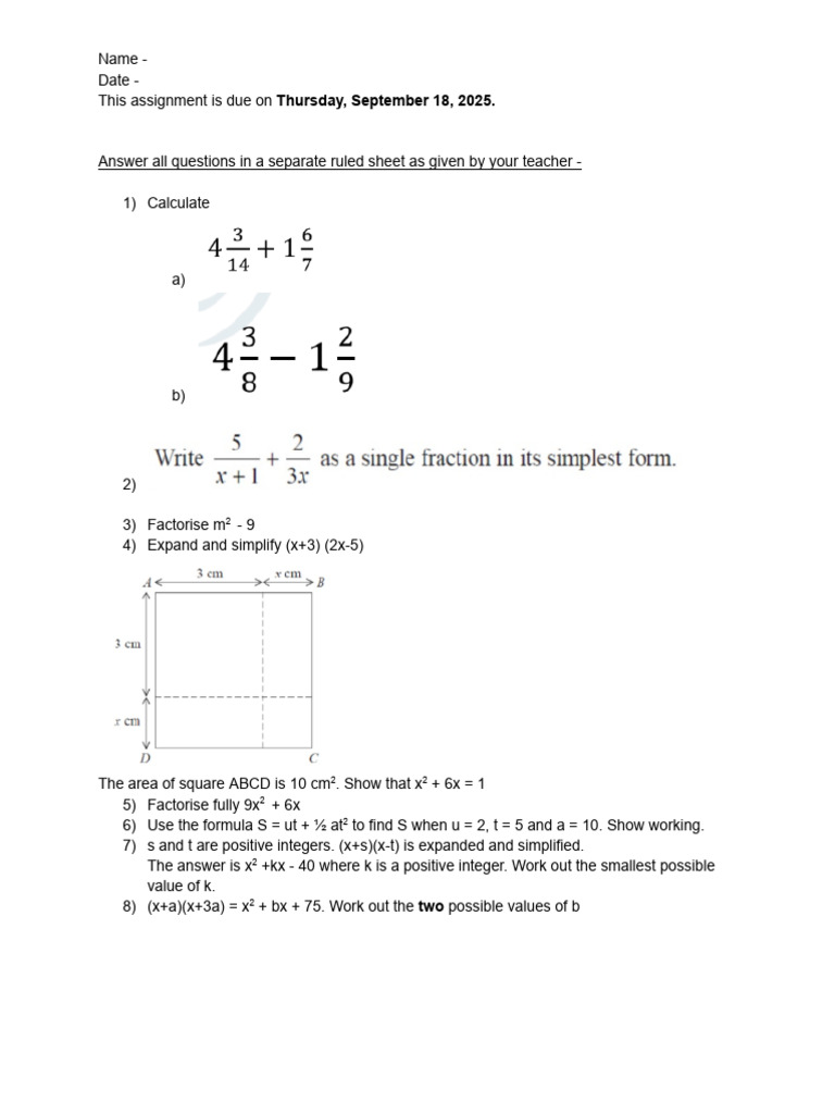 Math Assignment Questions and Solutions | PDF