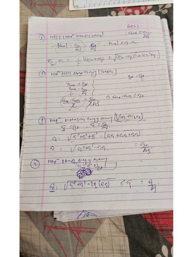 MD Short Notes Theory of Failure | PDF