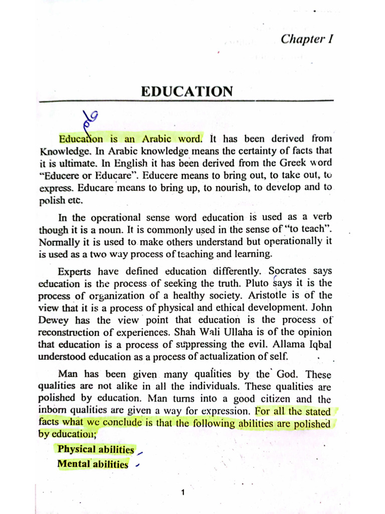 Education First Chap | PDF