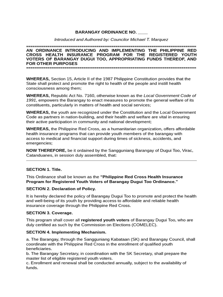 Red Cross Health Insurance for Youth Voters | PDF | Legal Documents ...