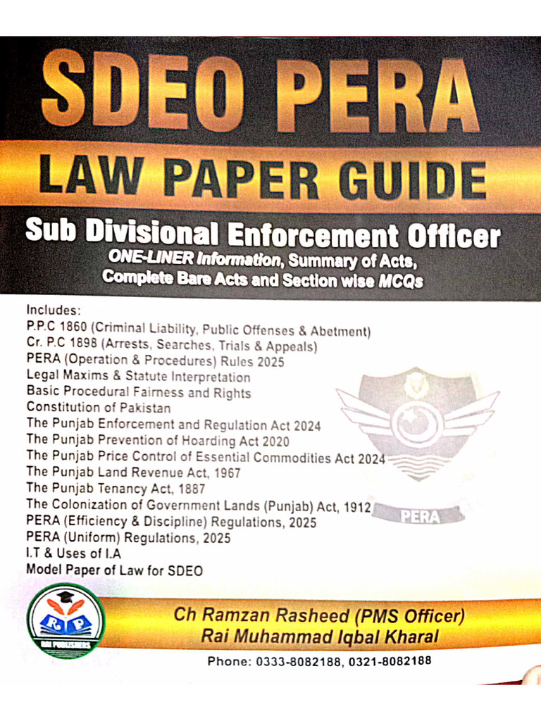 SDEO Pera Law Book | PDF