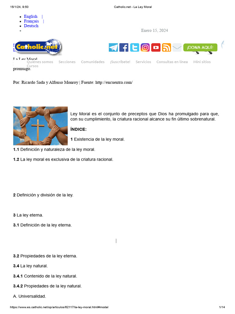 Propiedades de la Ley Moral | PDF | Moralidad | La Ley natural