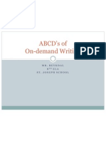 ABCD's of On-Demand Writing: Mr. Reykdal 8 ELA St. Joseph School