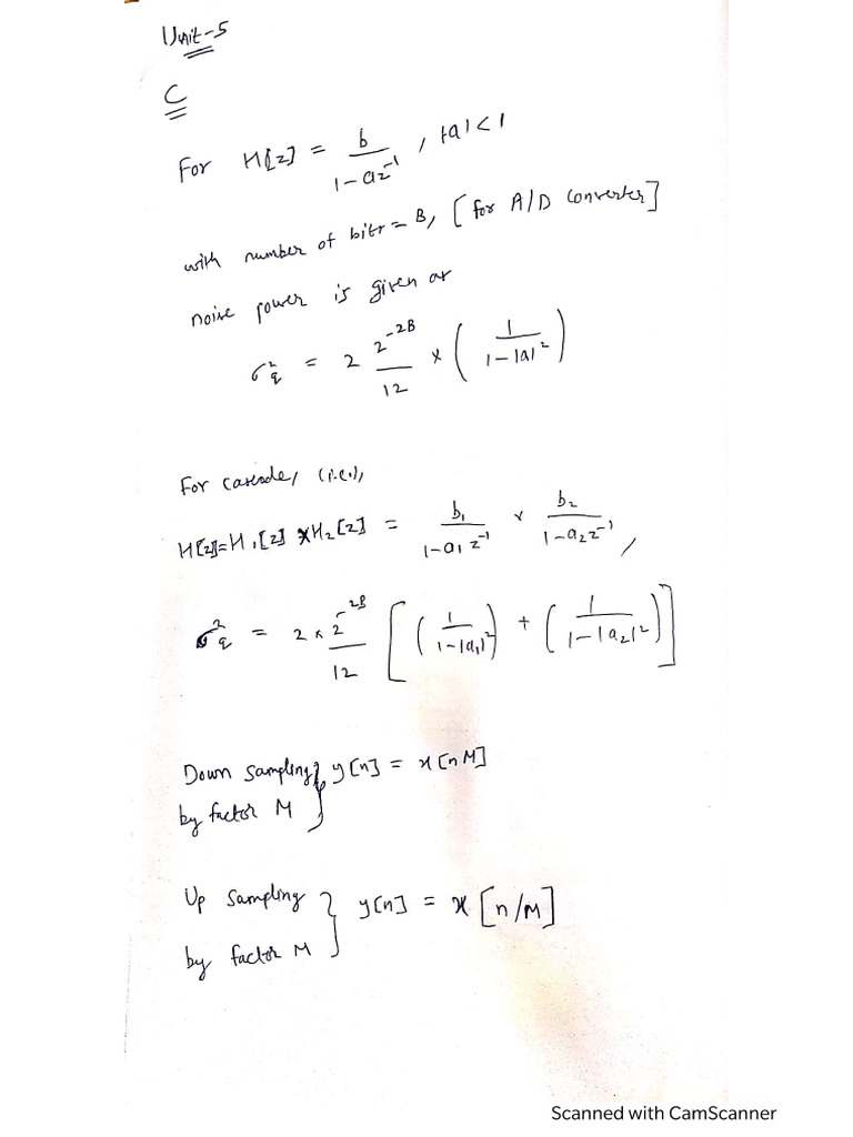 DSP Unit 5 C, B | PDF