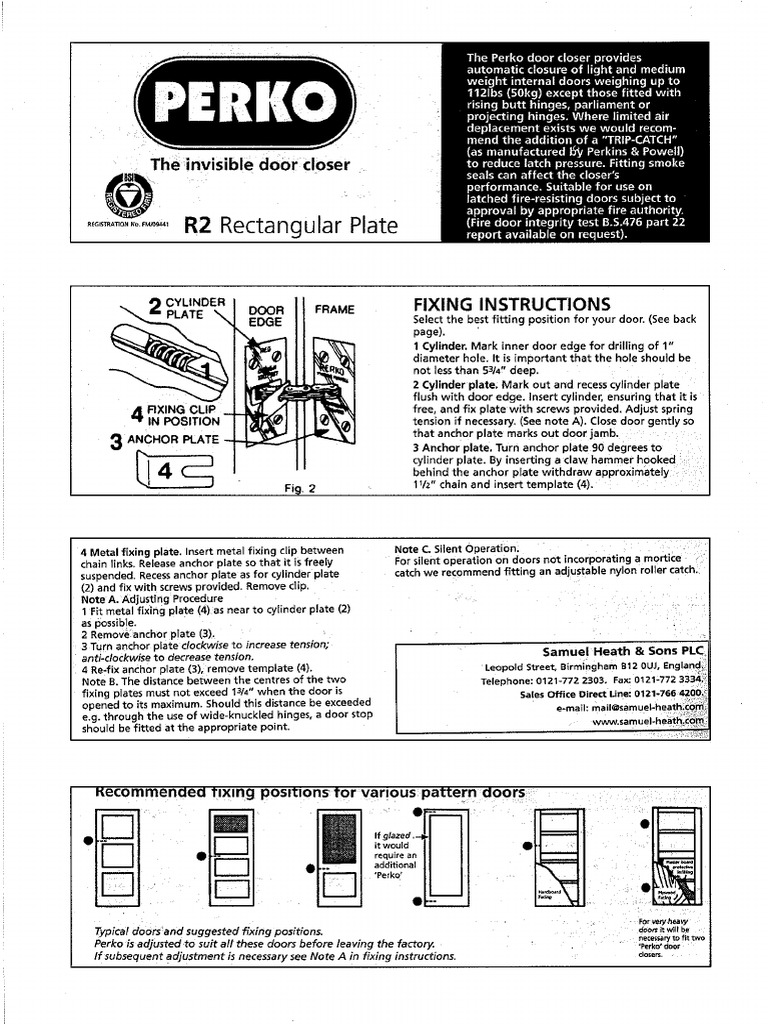 1376 Perko Fitting Instructions | PDF