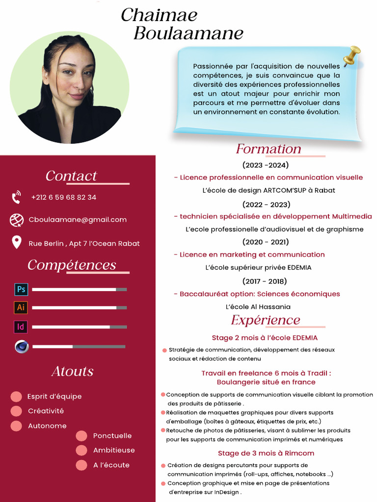 Portfolio de Chaimae Boulaamane | PDF