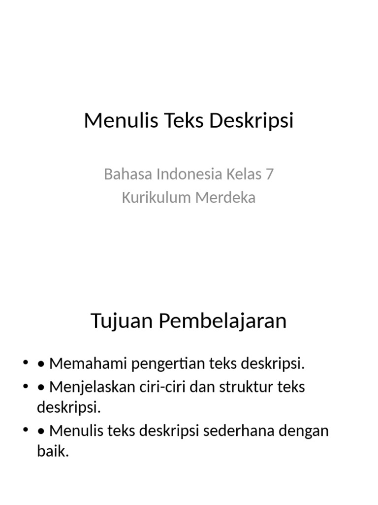 Teks Deskripsi | PDF
