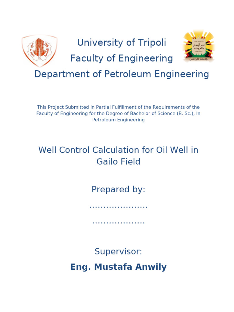 Well Control Methods in Gailo Field | PDF | Casing (Borehole)