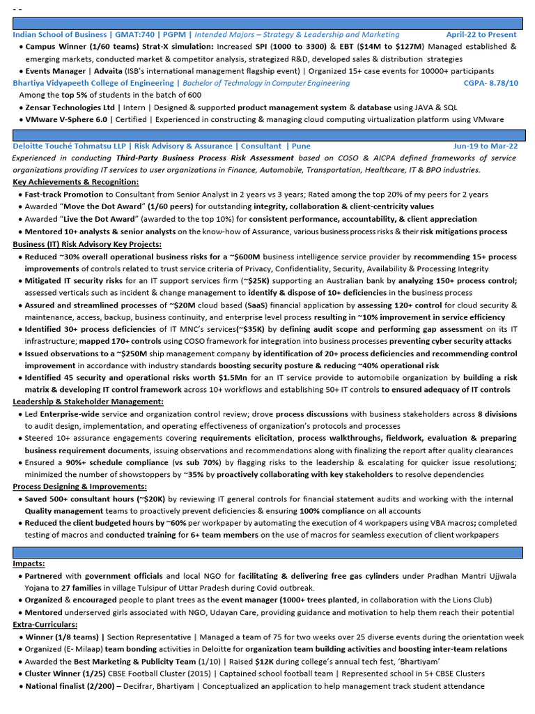 Comprehensive Professional Profile Summary | PDF | Business