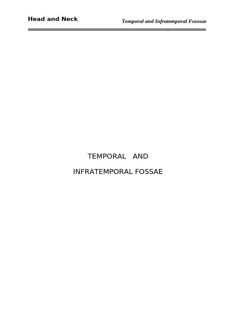 Infratemporal Fossa Anatomy Overview | PDF | Human Head And Neck ...