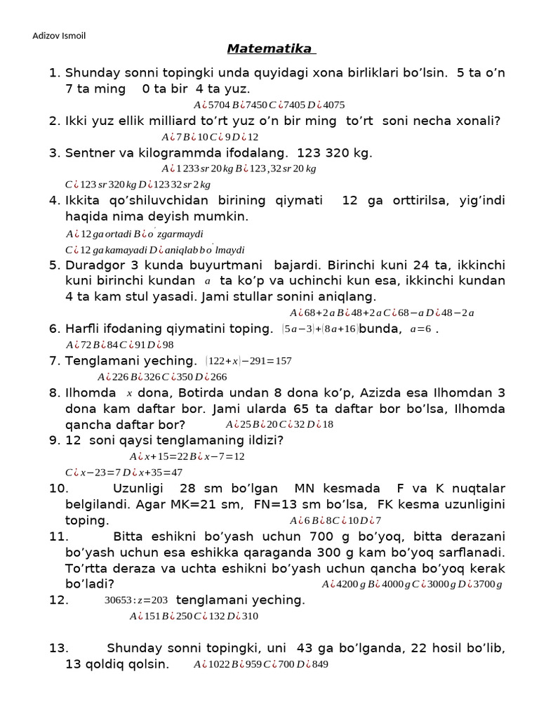 1 Test | PDF