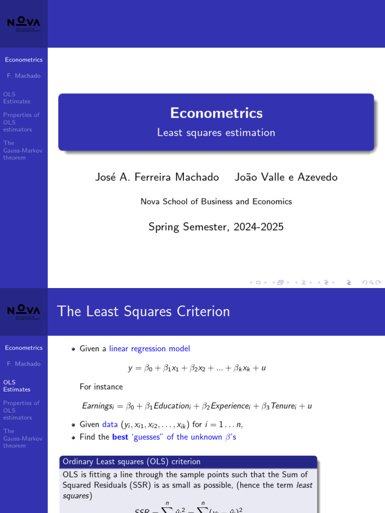 João Valle e Azevedo: OLS Insights 2024 | PDF | Ordinary Least Squares ...