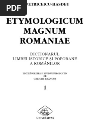 Hasdeu Bogdan Petriceicu 01 Etymologicum Magnum Romaniae V3 0