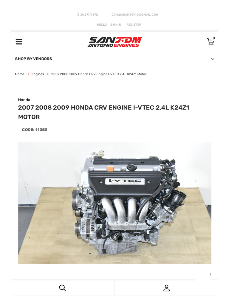 K24Z1 Engine Specifications Overview | PDF