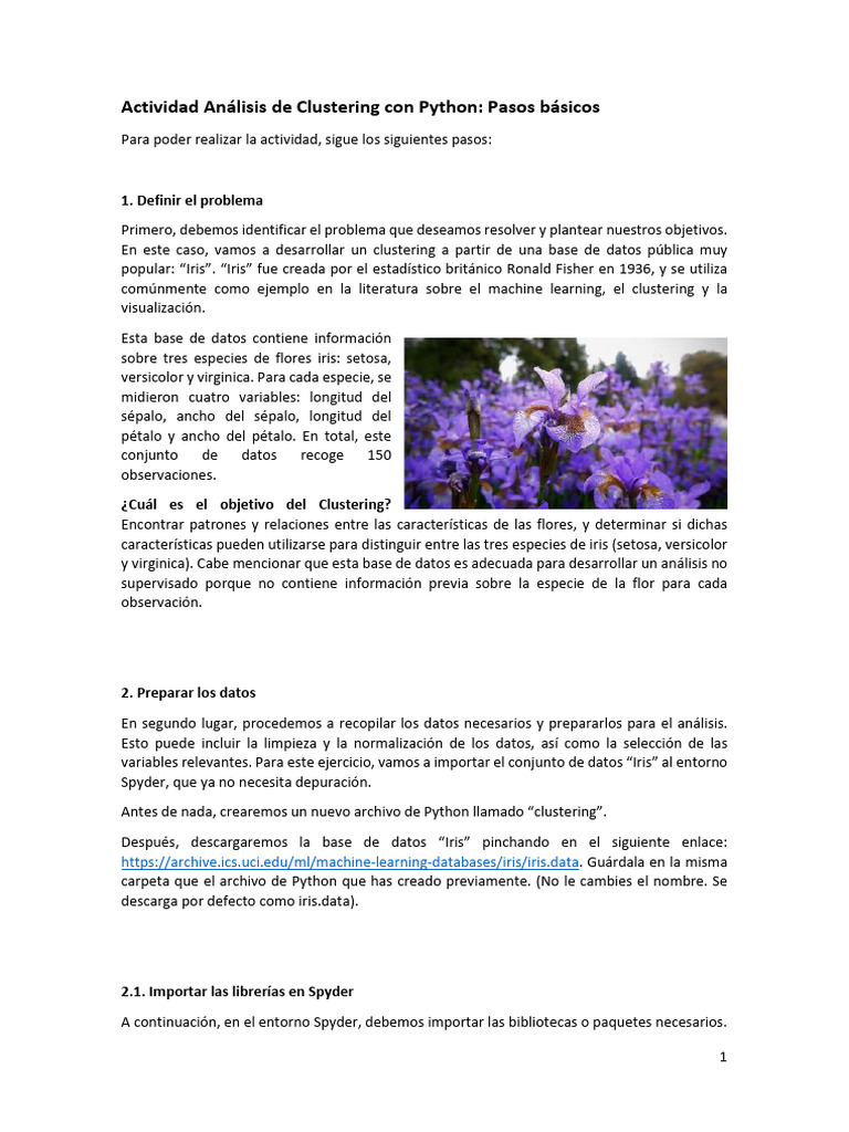 Clustering de Iris con Python y SciPy | PDF | Python (lenguaje de ...
