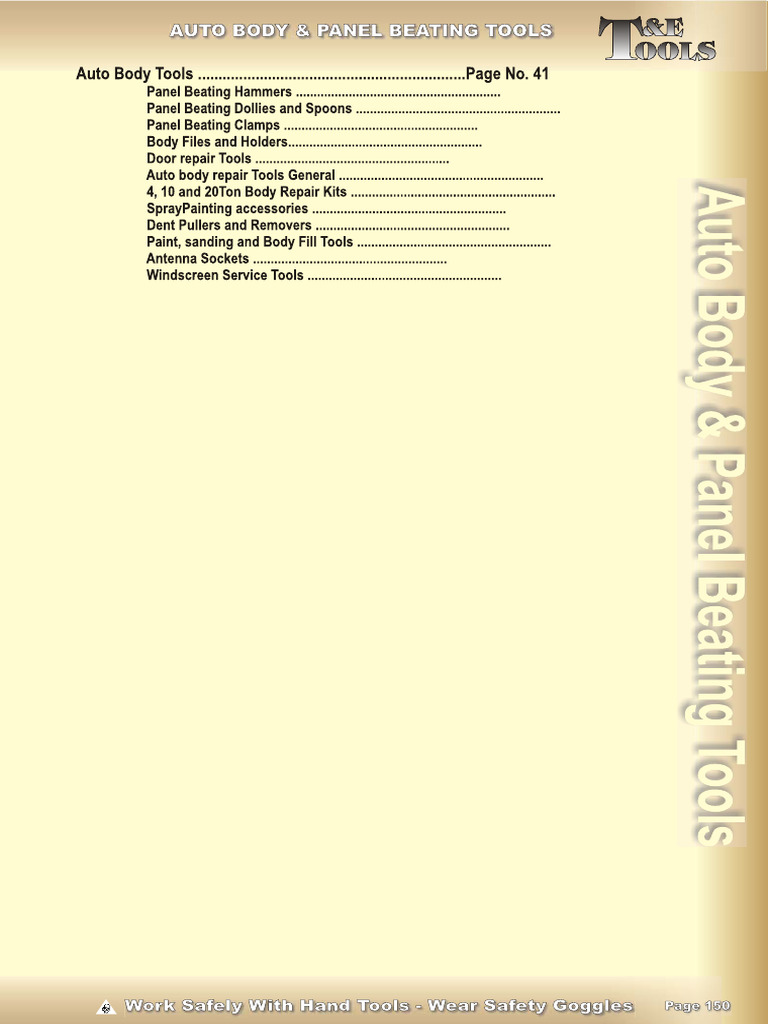 T&E Section 7 AutoBodyPanelBeatingTools | PDF