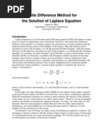 Finite Difference Method For The Solution of Laplace Equation