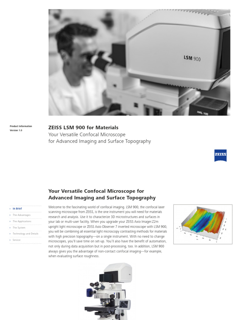ZEISS LSM 900 Confocal Microscope Guide | PDF | Confocal Microscopy ...