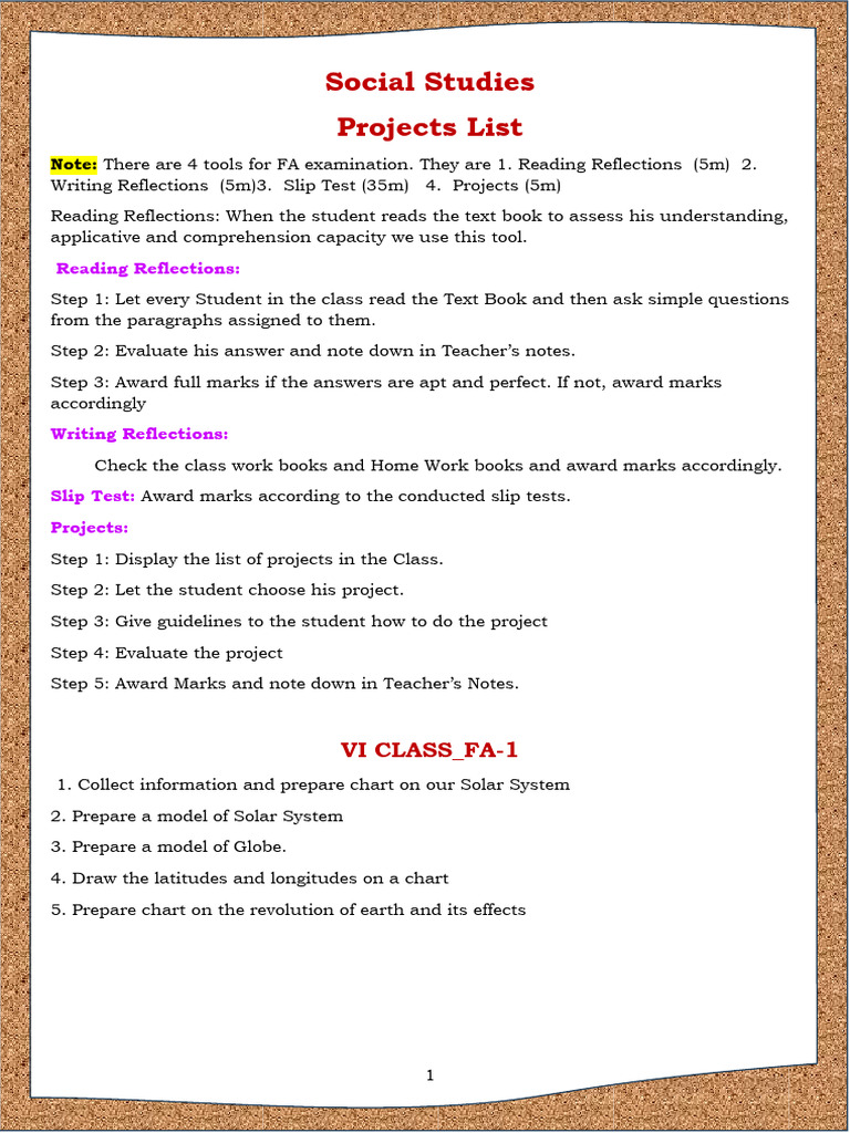 Student Social Projects Overview | PDF