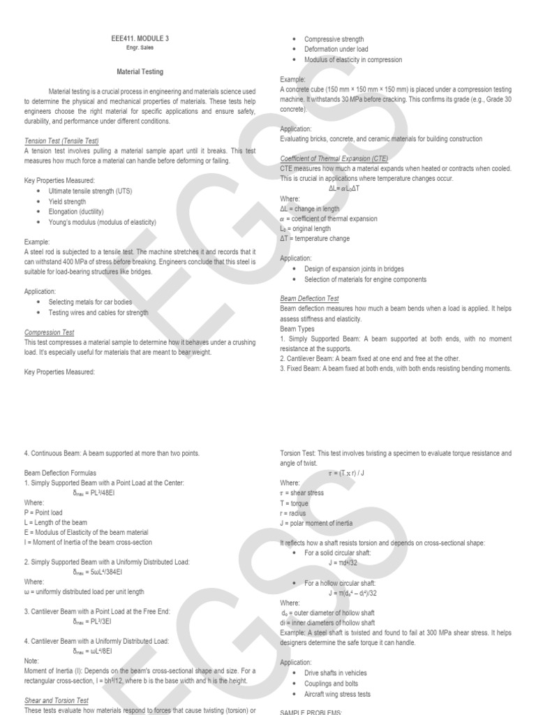 Module 3 | PDF | Beam (Structure) | Strength Of Materials