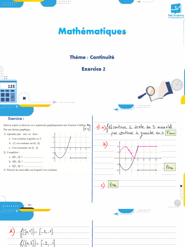 Mathématiques: Théme: Continuité Exercice | PDF