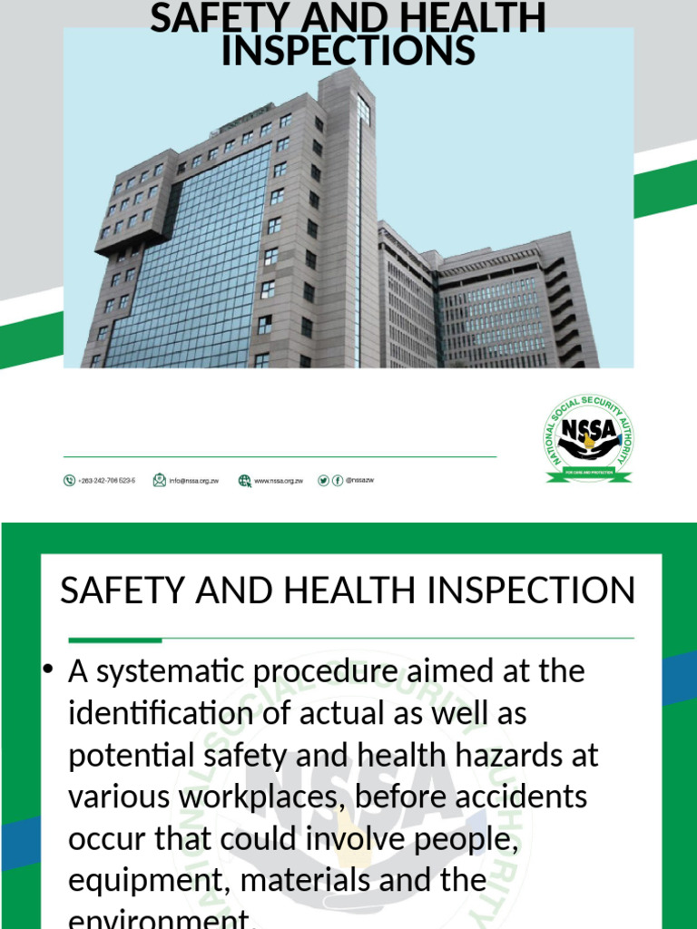 LECTURE 4 - Safety & Health Inspections | PDF | Occupational Safety And ...