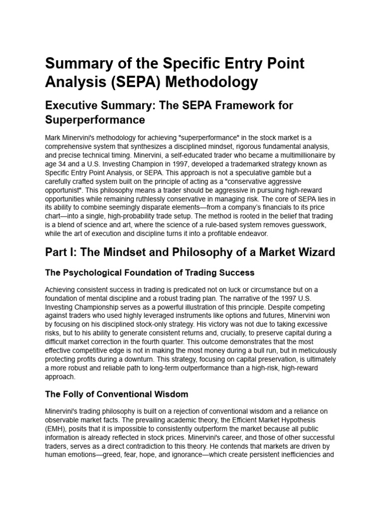 Minervini's Trading Wizard Summary | PDF | Technical Analysis | Price ...