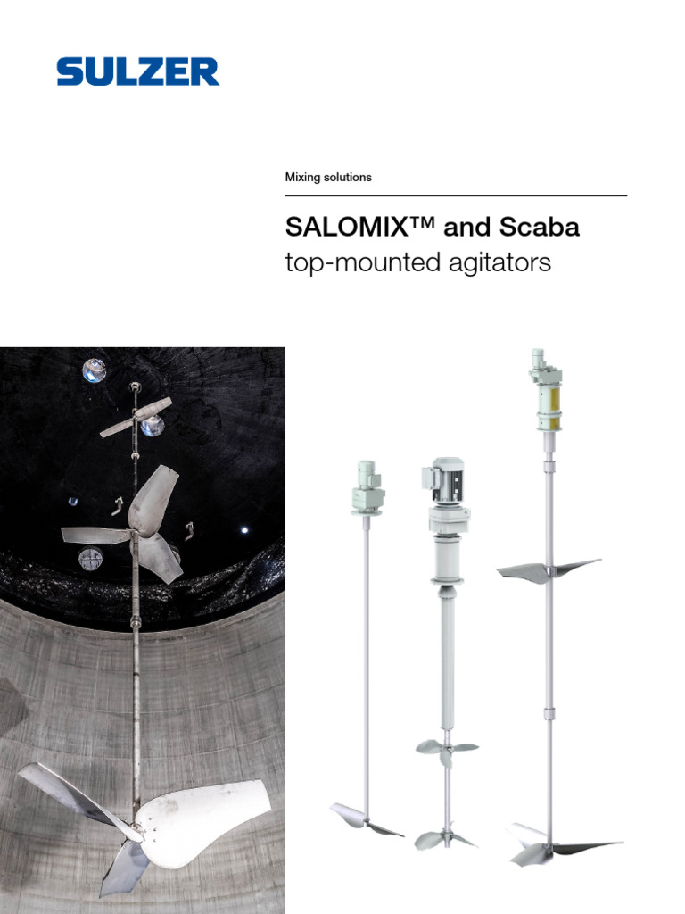 SALOMIX Scaba Top MountedAgitators E10367 | PDF | Anaerobic Digestion ...