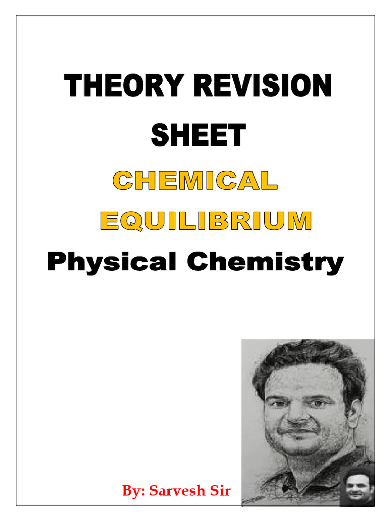 Physical Chemistry Theory Revision Guide | PDF | Chemical Equilibrium ...
