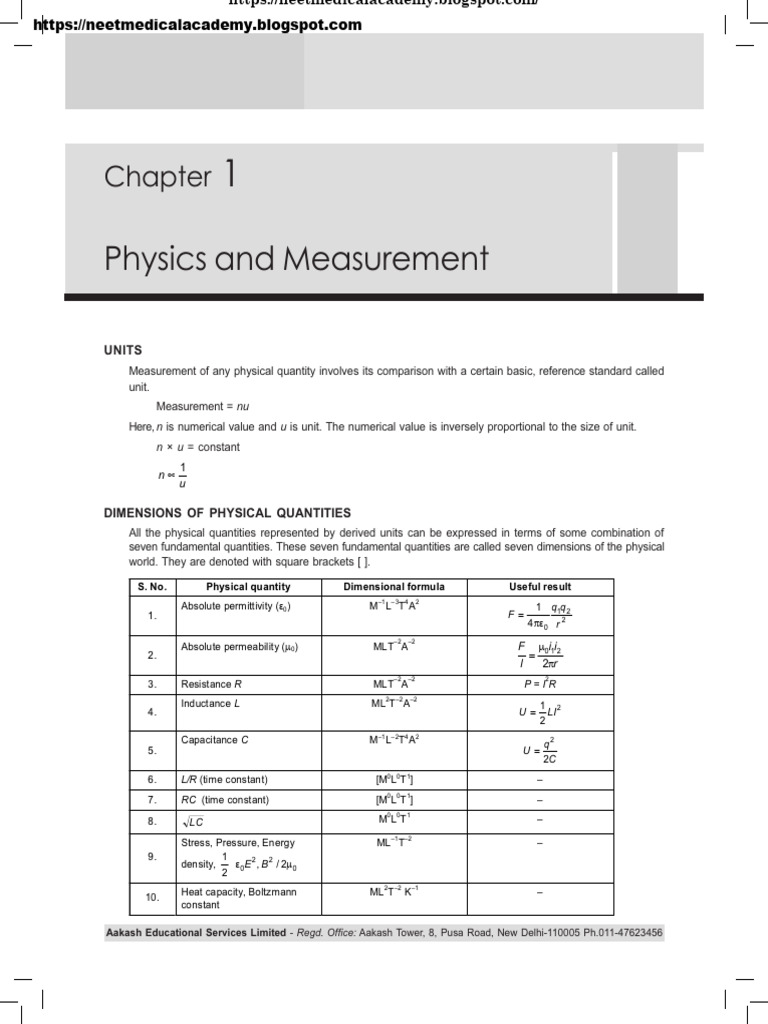 1st Year Units & Measurements Notes | PDF | Significant Figures | Physics