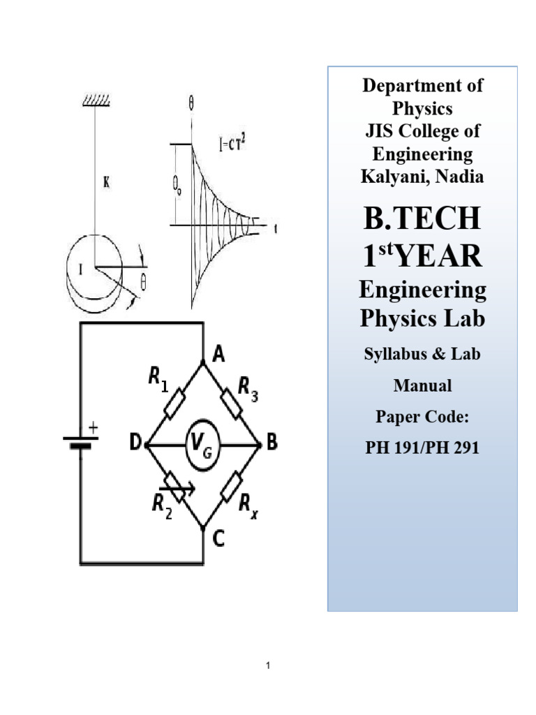 Engineering Physics Lab Syllabus 2025-26 | PDF | Observational Error ...