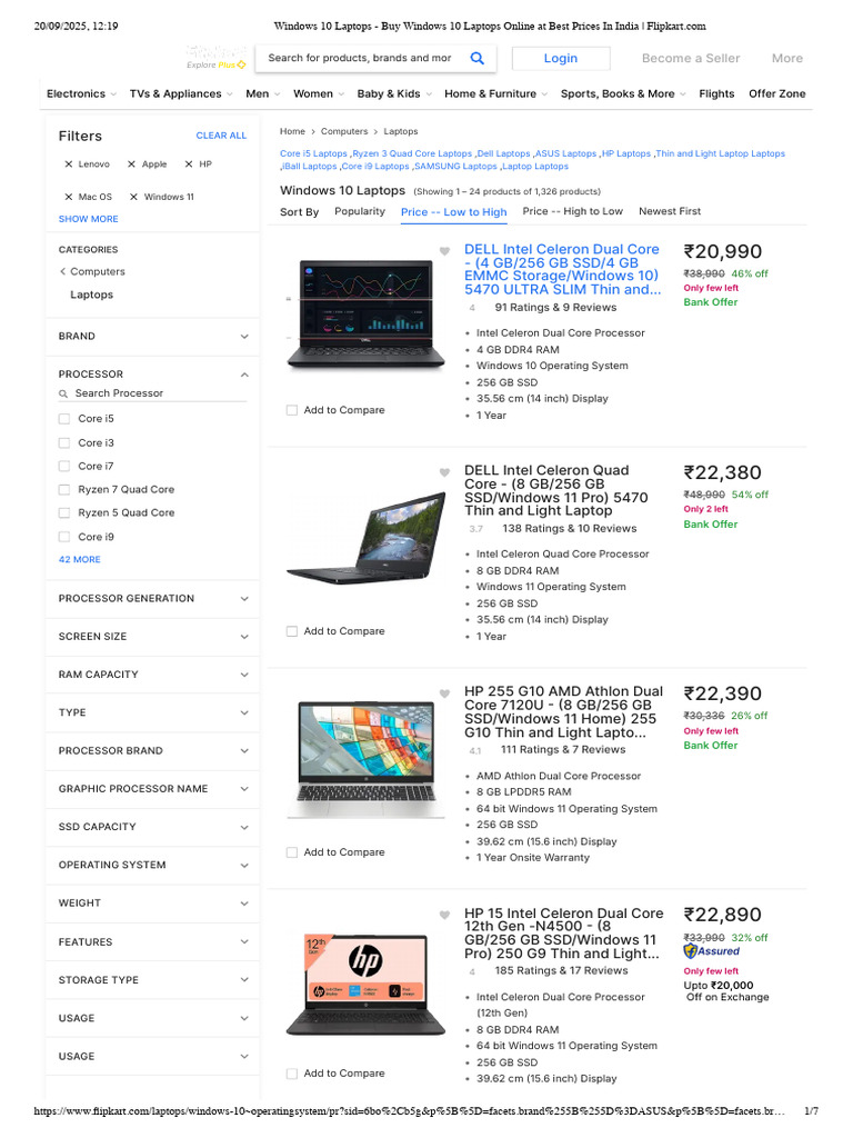 Windows 10 Laptops - Buy Windows 10 Laptops Online at Best Prices in ...
