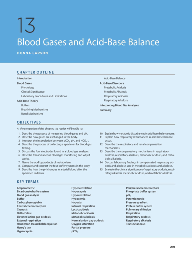 Blood Gas and Acid Base Balance | PDF | Respiratory System | Breathing