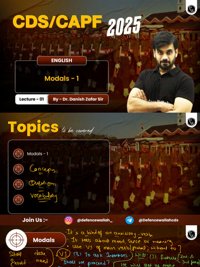 Modals 01 Class Notes | PDF