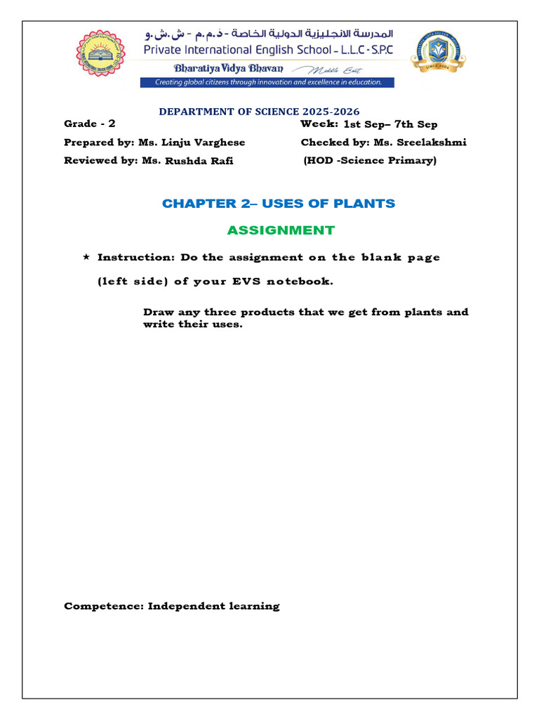 Uses of Plants - Assignment | PDF