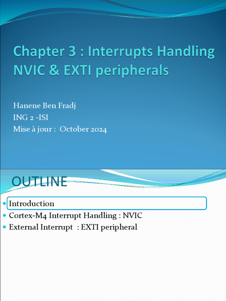 Gestion des Interruptions NVIC sur Cortex-M4 | PDF | Informatique ...