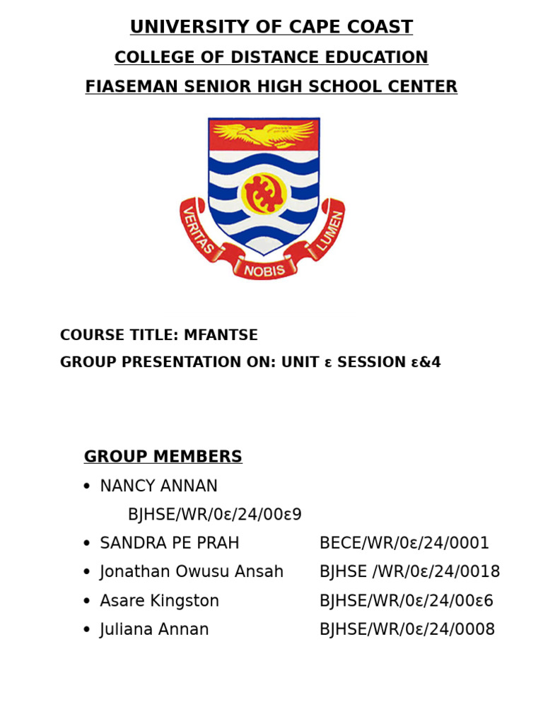 University of Cape Coast | PDF