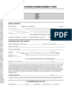 Reimbursement Form Medical Expenses