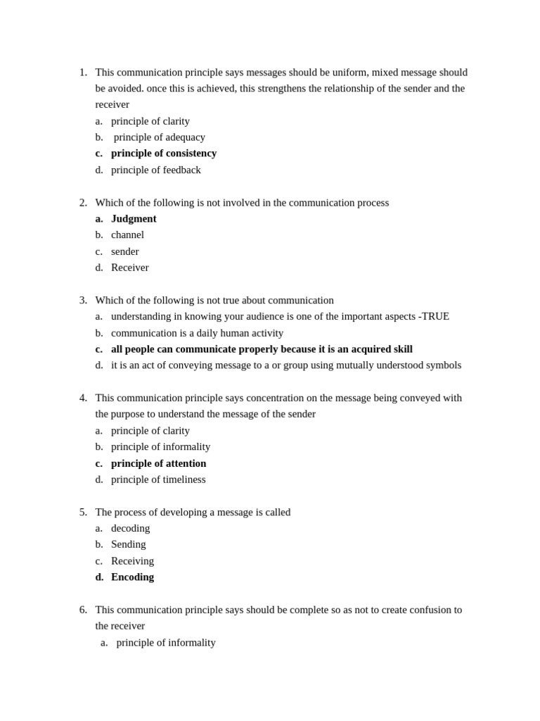 Communication Principles and Processes Guide | PDF | Communication ...