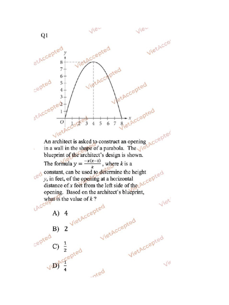 Vietaccept Maths Test 3 | PDF